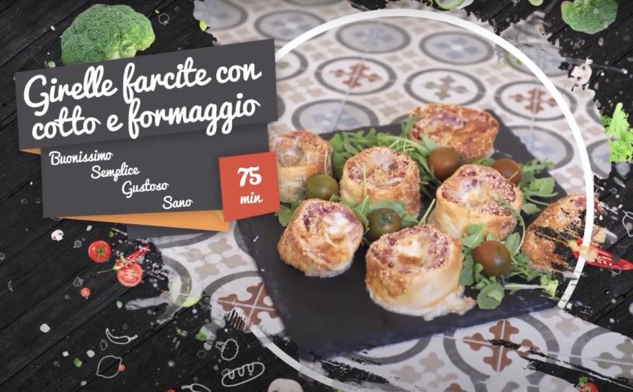 IN CUCINA CON NUMERI PRIMI: GIRELLE FARCITE CON PROSCIUTTO COTTO E FORMAGGIO 